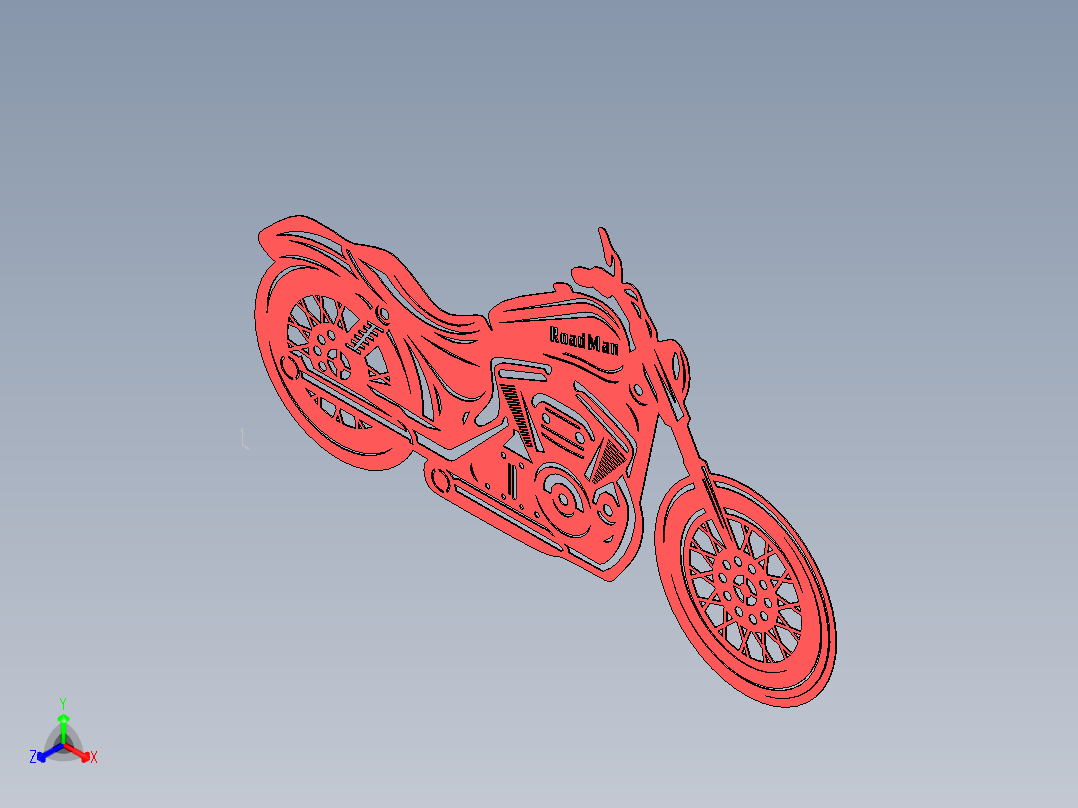 摩托车正等轴测图