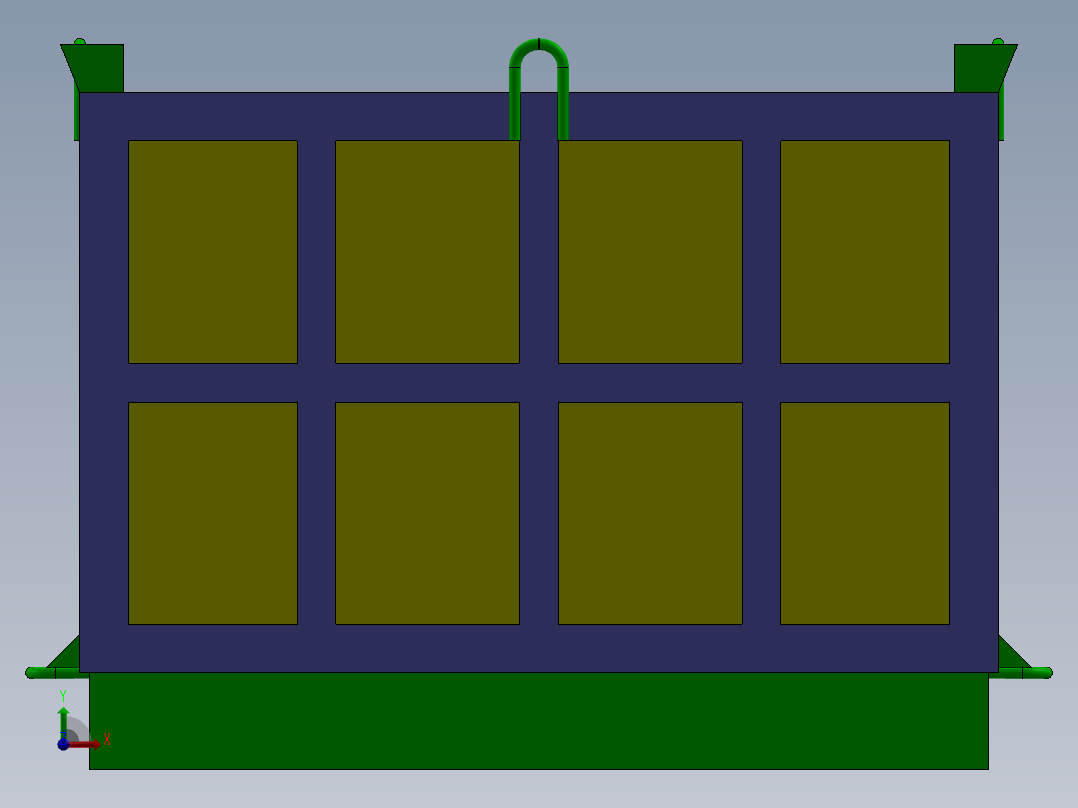 重型废托盘前视图
