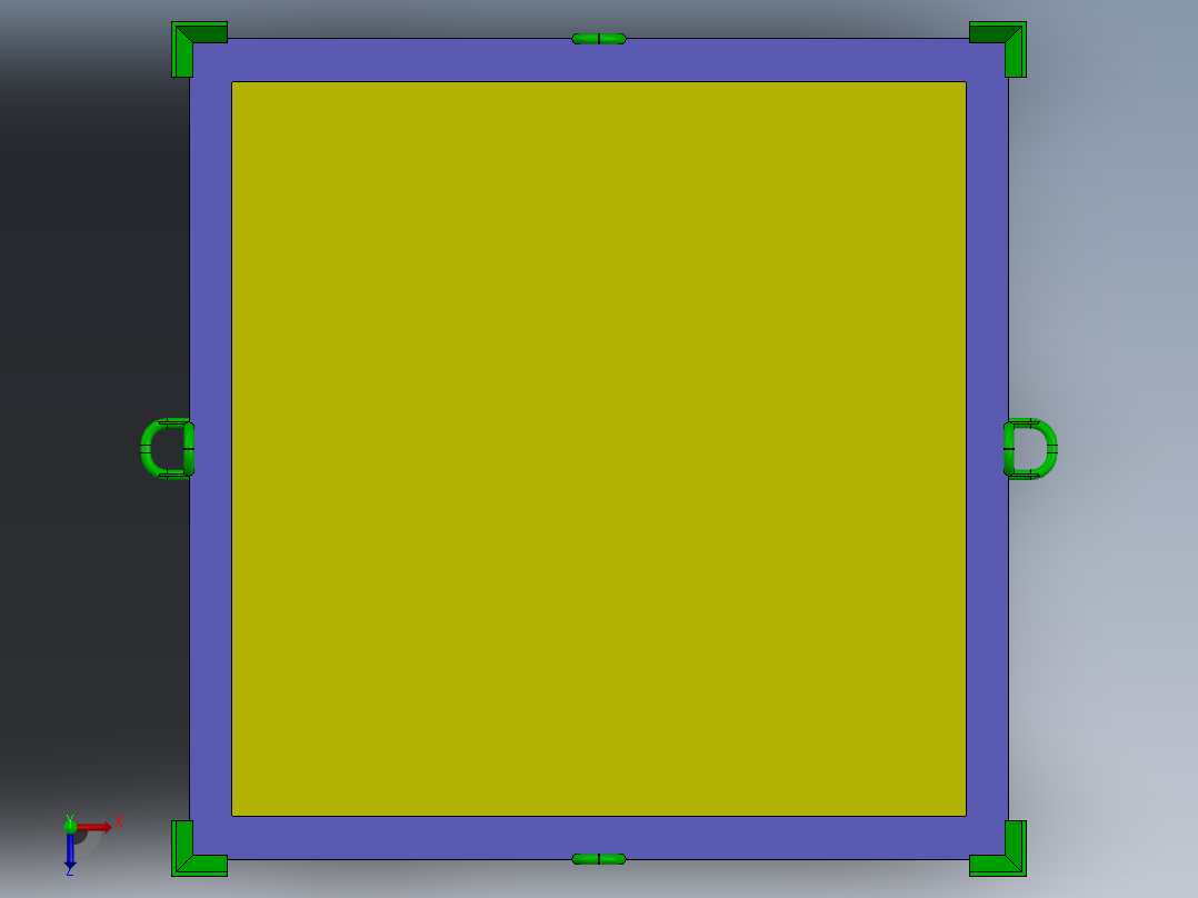 重型废托盘俯视图