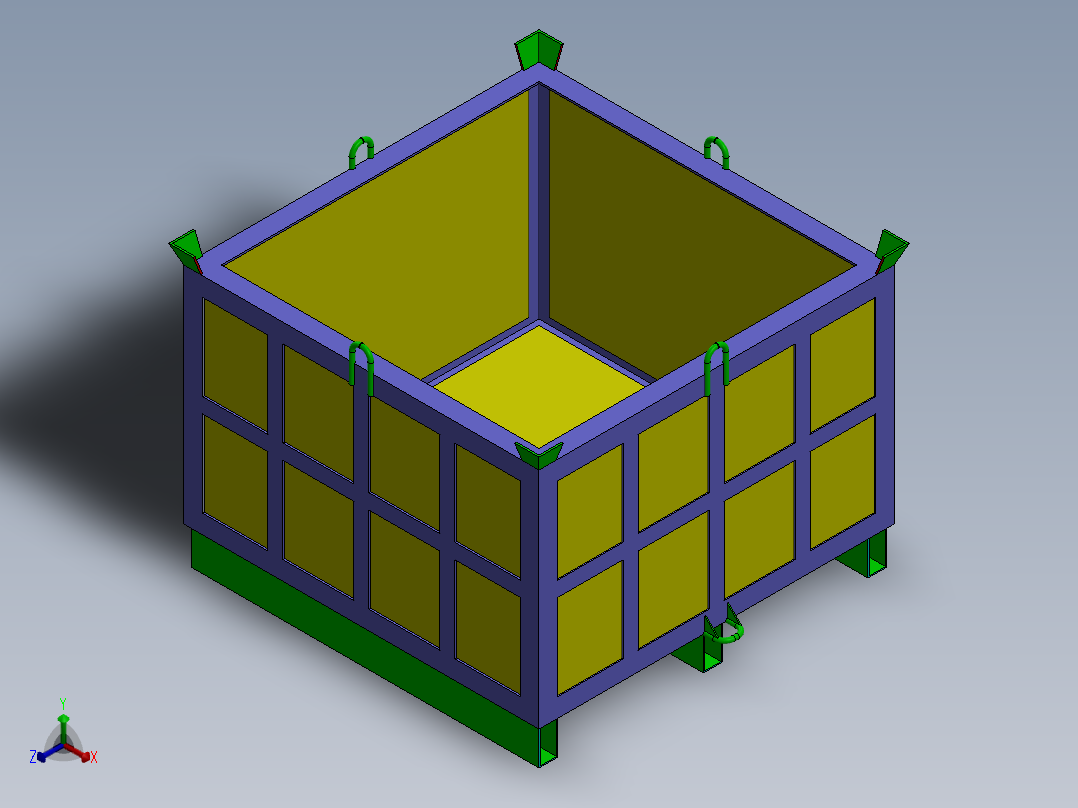 重型废托盘正等轴测图