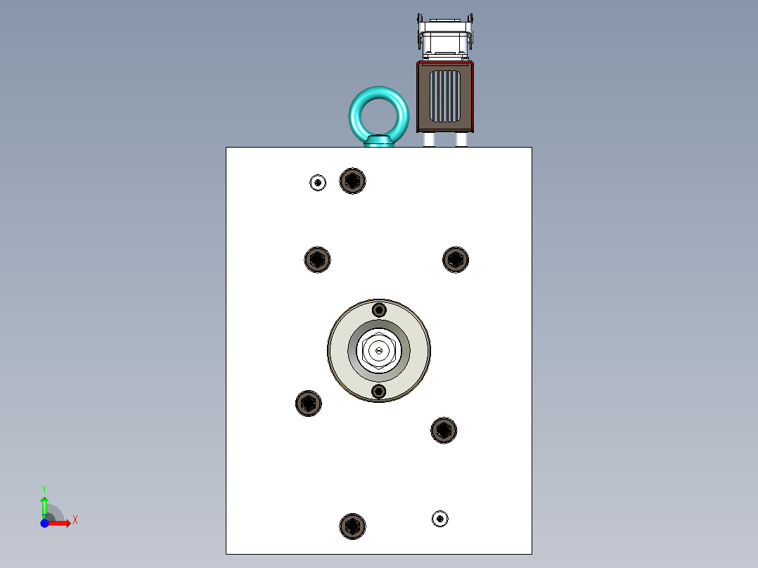 西门子烟感PCB固定中框模具前视图