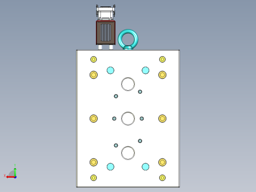 西门子烟感PCB固定中框模具后视缩略图