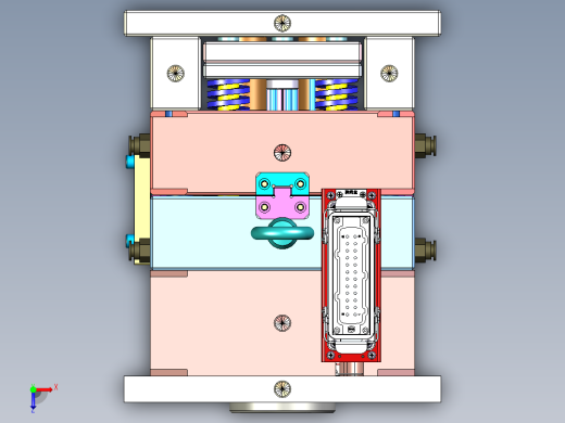 西门子烟感PCB固定中框模具俯视缩略图