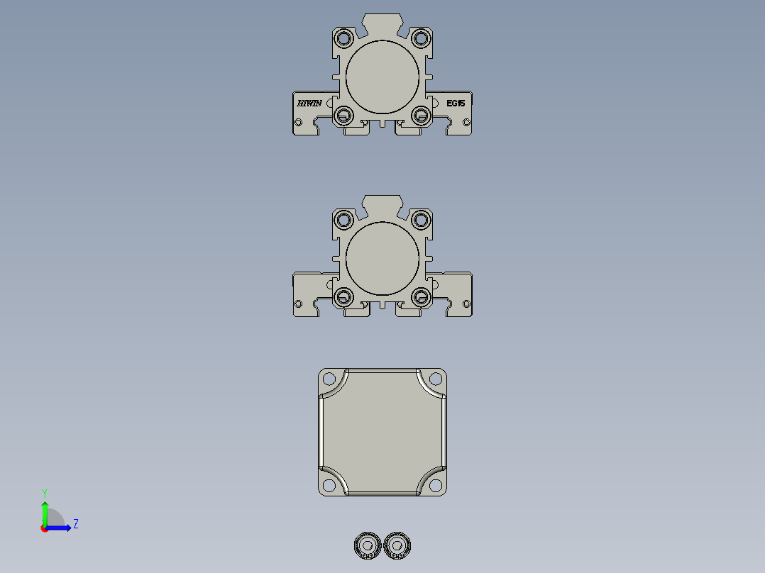 M4锁螺丝机构左视图