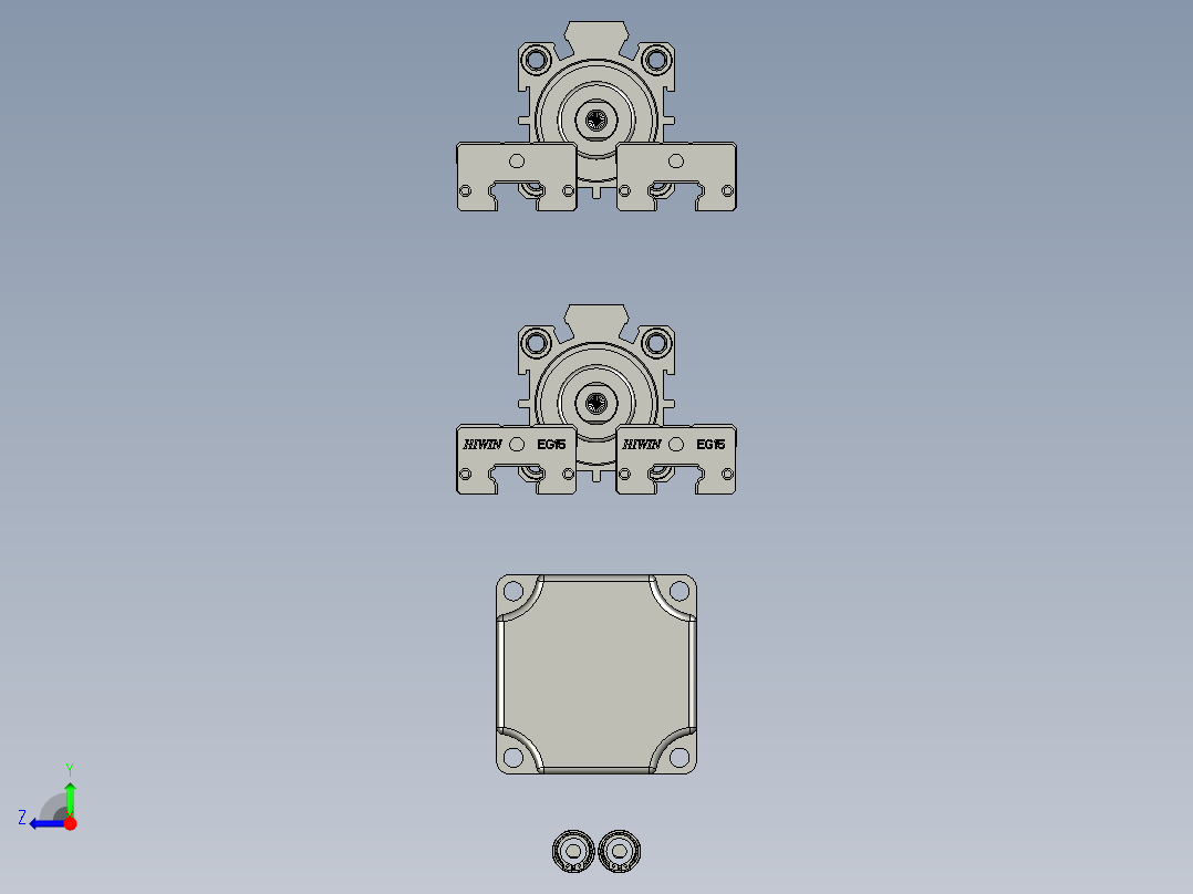 M4锁螺丝机构右视图