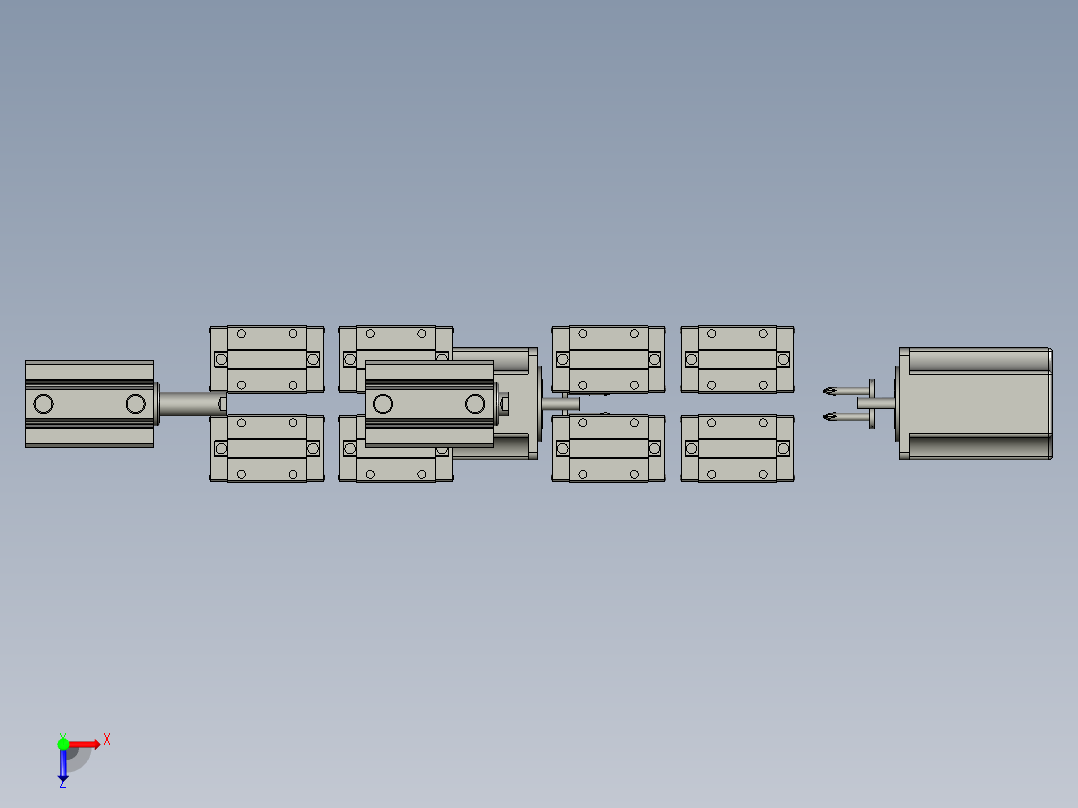 M4锁螺丝机构俯视图