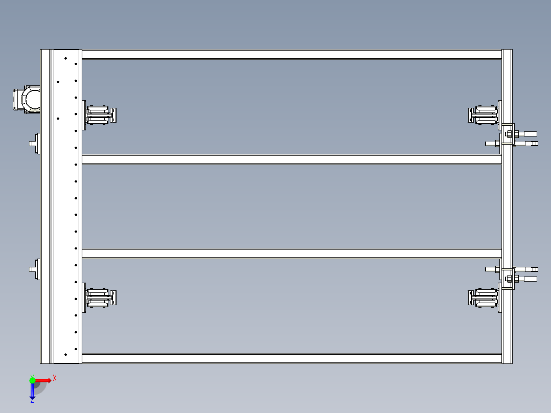 非标滚筒输送倍速线体设计俯视图