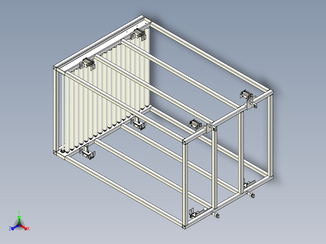 非标滚筒输送倍速线体设计正等轴测图