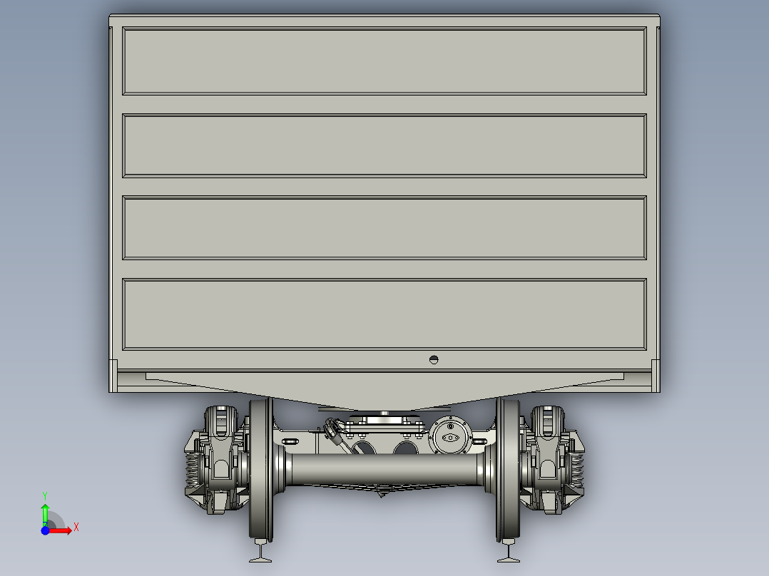 浴盆式运煤专用敞车前视图