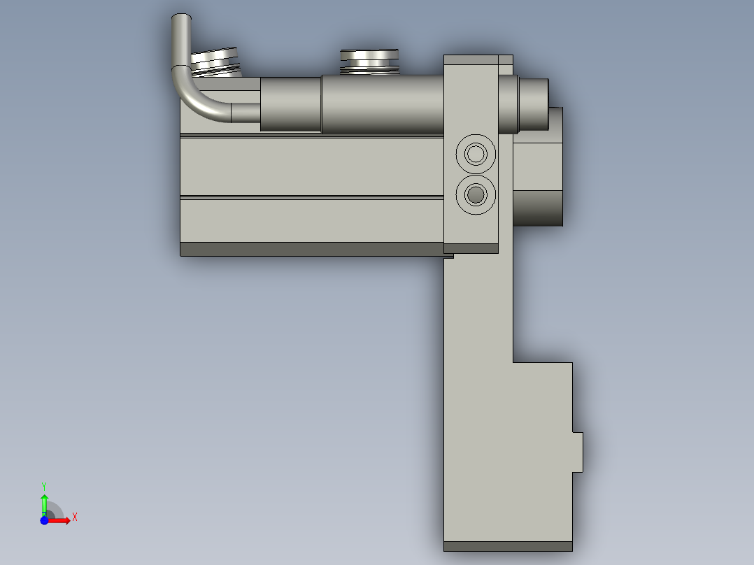 竖拉阻挡前视图
