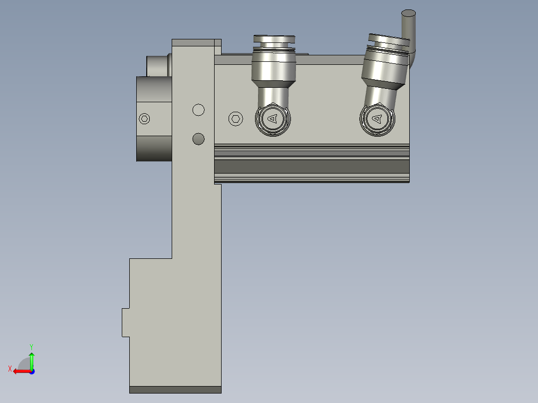 竖拉阻挡后视图