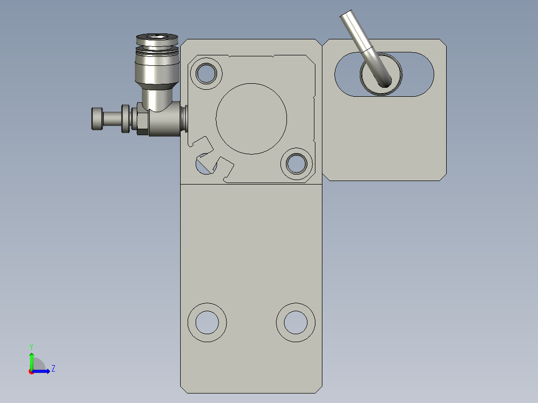 竖拉阻挡左视图