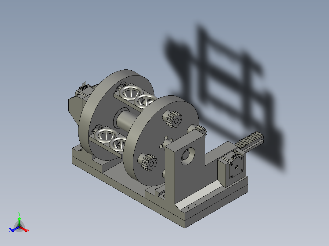 蛋转移装置正等轴测图