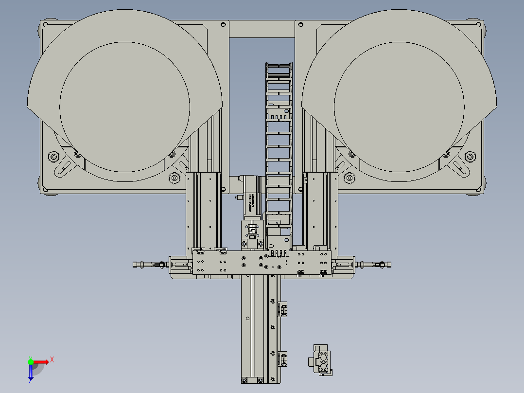 X-铆合小件移栽模组俯视图