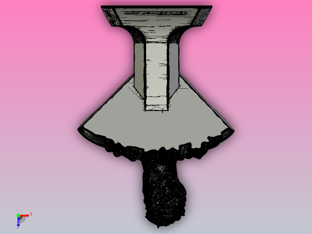 钢铁半身像俯视图