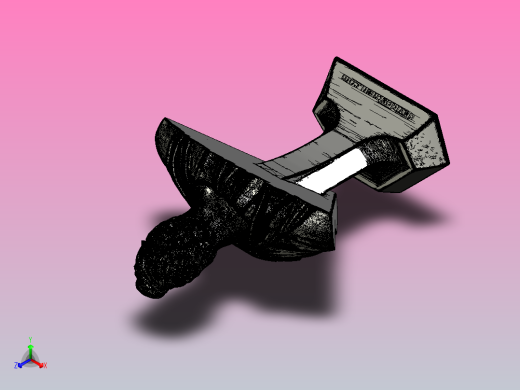 钢铁半身像正等轴测缩略图