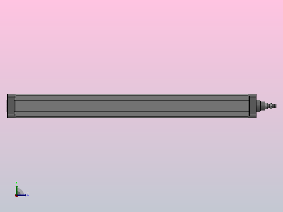 SE标准复动型气缸SE 100×1000-S左视图