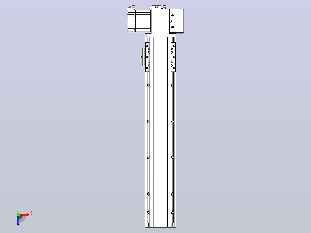 皮带直线轴半封闭可选导轨TPA-HNB-85D-90-L350-LP-C-P20-N3俯视图
