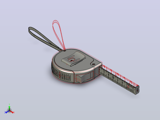工具卷尺模型