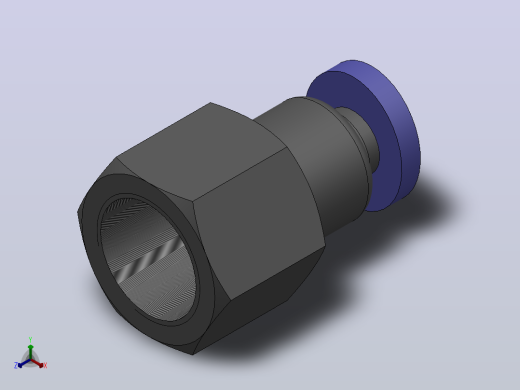 IPCF-N 内螺纹直通-NPT螺纹_IPCF3∕16-NO1正等轴测缩略图