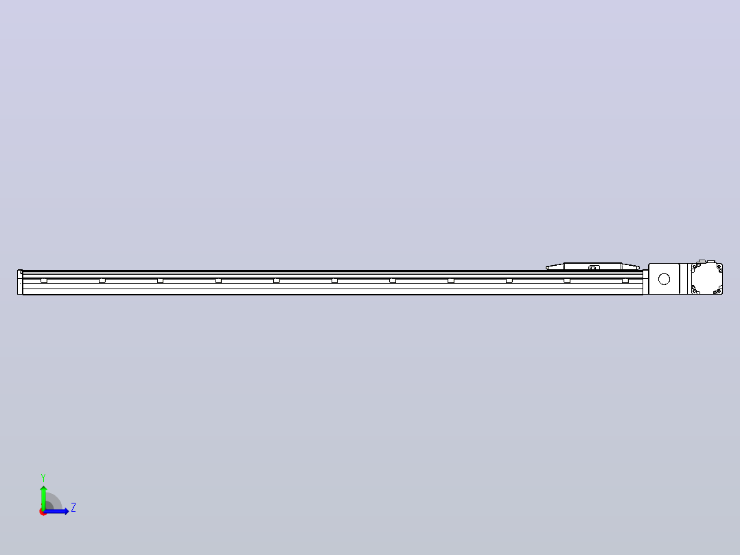 机器人皮带驱动直线轴TPA-GCB-150-P80-L1300-QR-M75-N3左视图