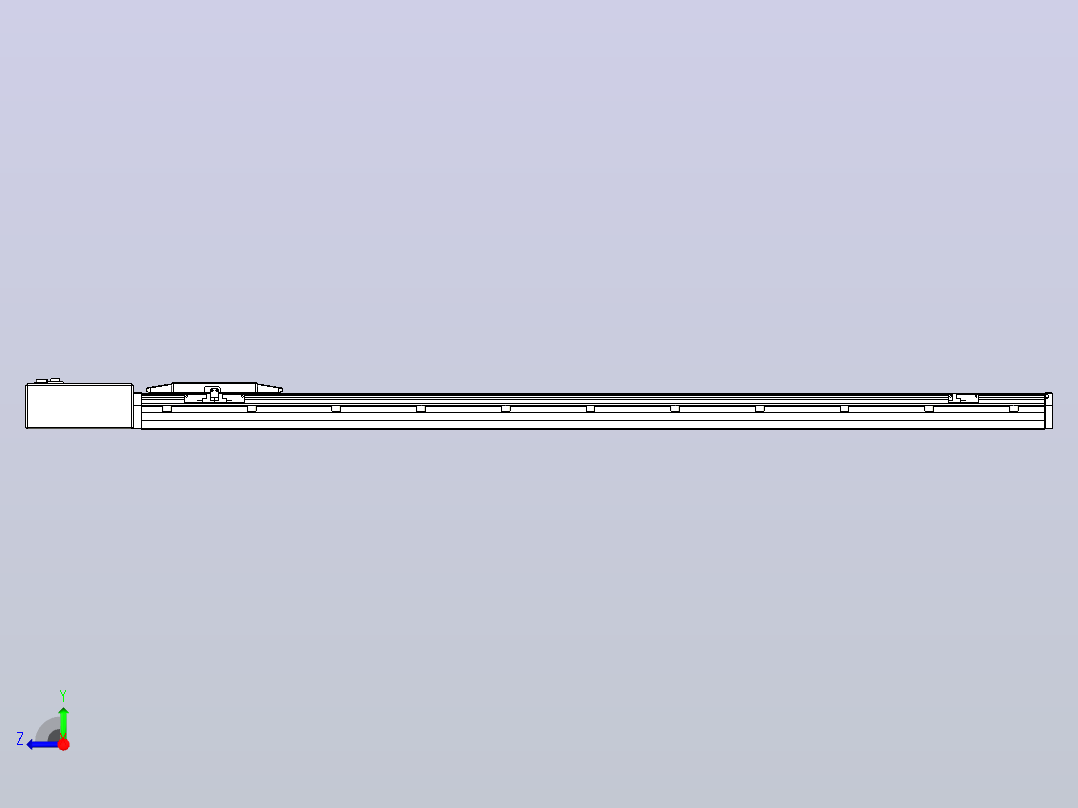 机器人皮带驱动直线轴TPA-GCB-150-P80-L1300-QR-M75-N3右视图