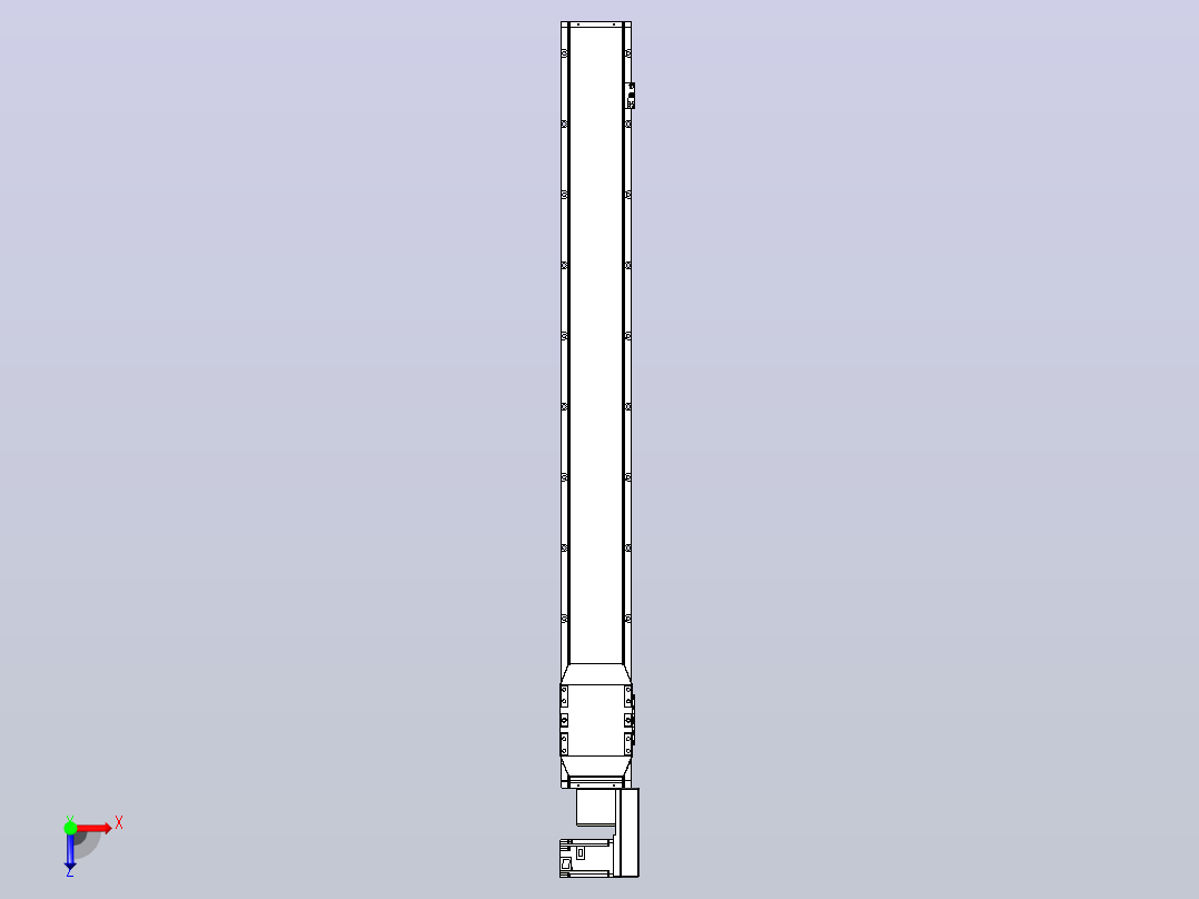 机器人皮带驱动直线轴TPA-GCB-150-P80-L1300-QR-M75-N3俯视图