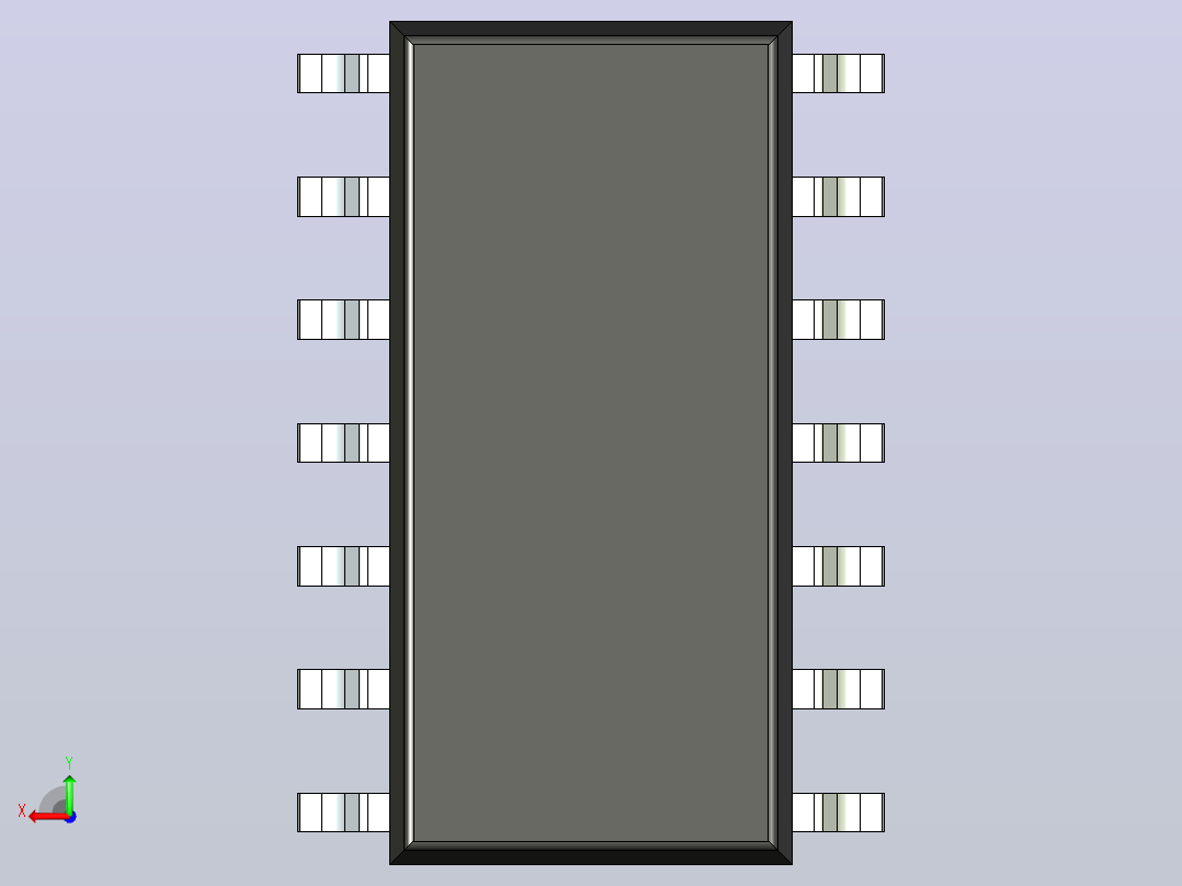 106x SOIC 封装（小外形集成电路）SOIC127P600X175-14N后视图
