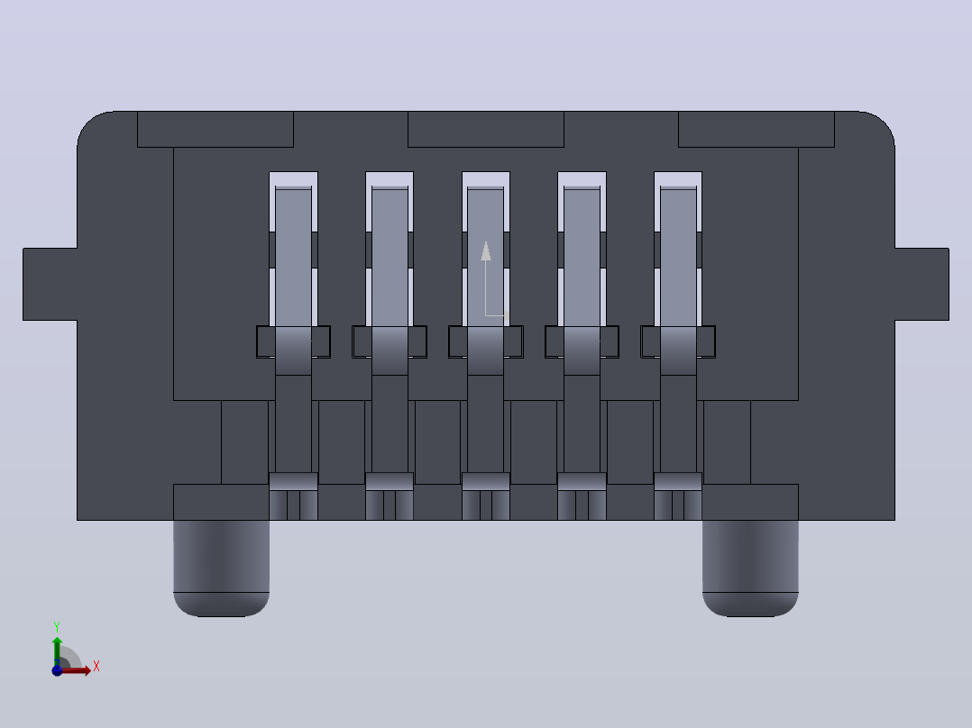 manifold_solid_brep_74303_1_1接口，插口，卡槽，网络插口前视图