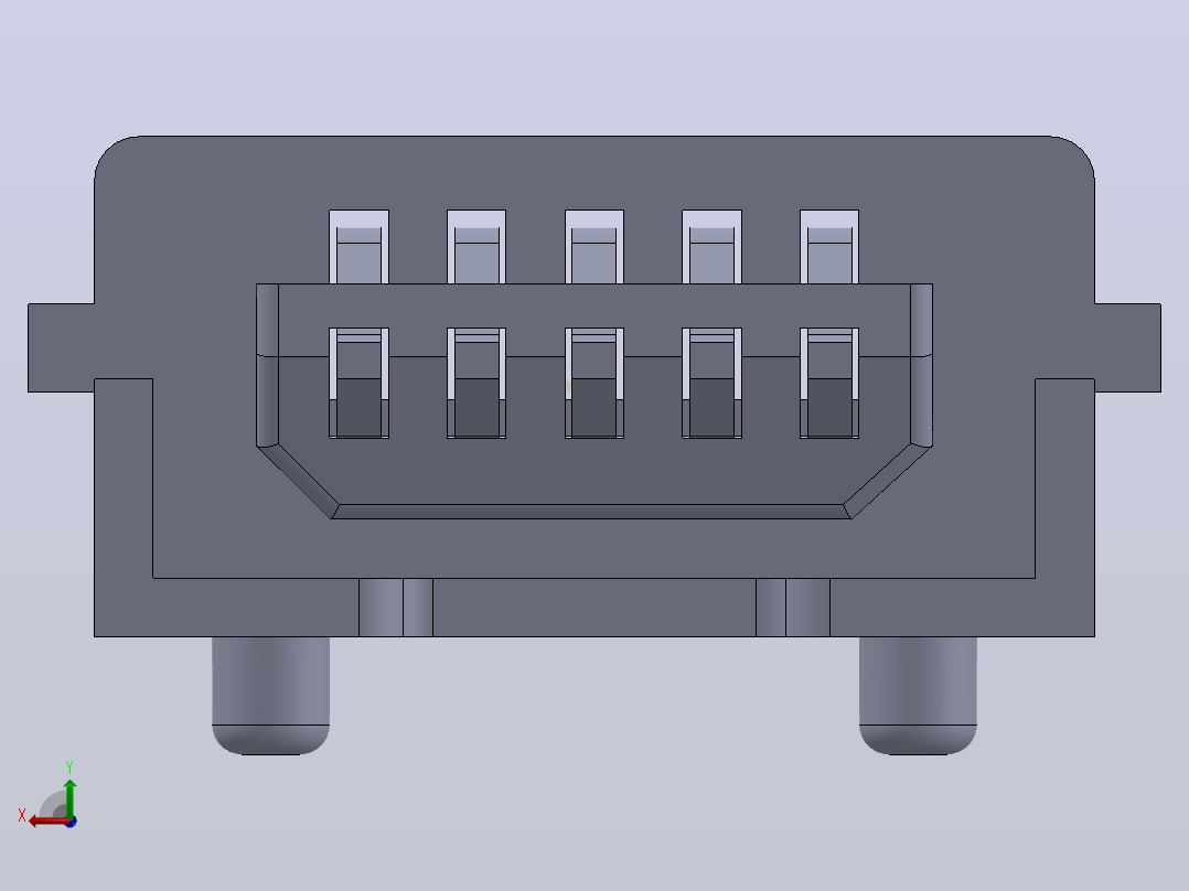 manifold_solid_brep_74303_1_1接口，插口，卡槽，网络插口后视图