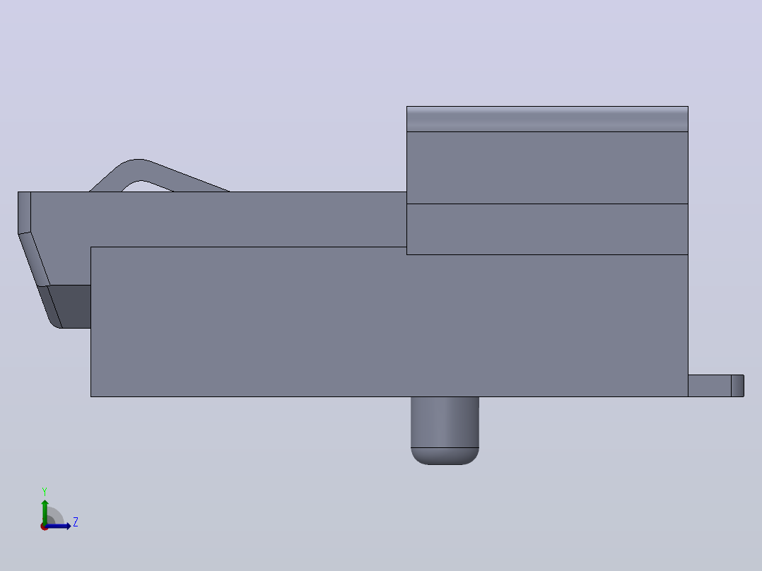 manifold_solid_brep_74303_1_1接口，插口，卡槽，网络插口左视图