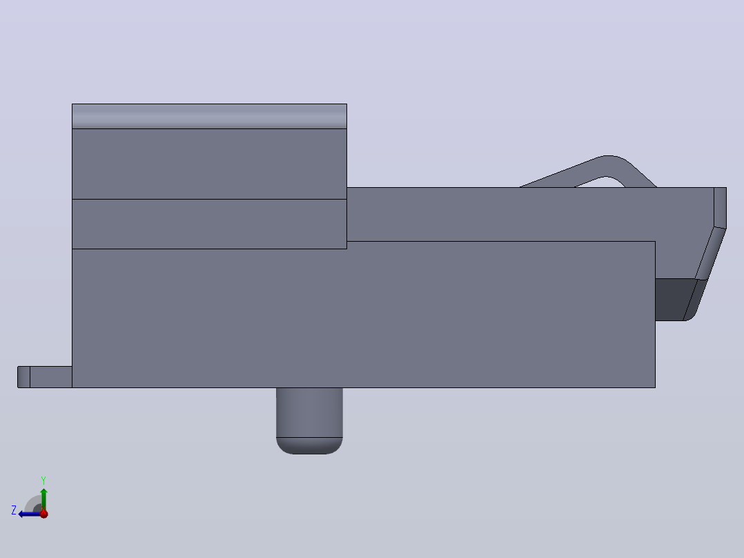 manifold_solid_brep_74303_1_1接口，插口，卡槽，网络插口右视图