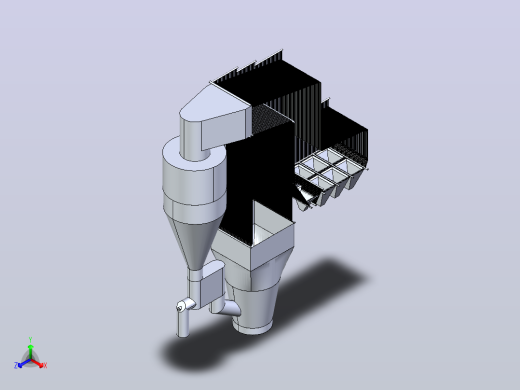 Maxau造纸厂焚烧炉锅炉模型3D