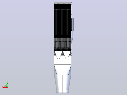 Maxau造纸厂焚烧炉锅炉模型3D后视缩略图