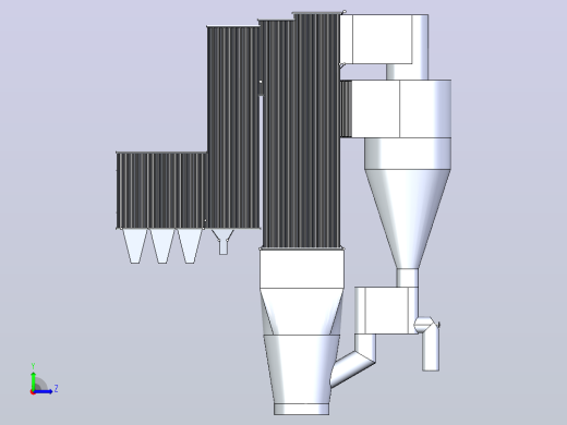 Maxau造纸厂焚烧炉锅炉模型3D左视缩略图