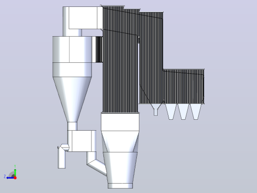 Maxau造纸厂焚烧炉锅炉模型3D俯视缩略图