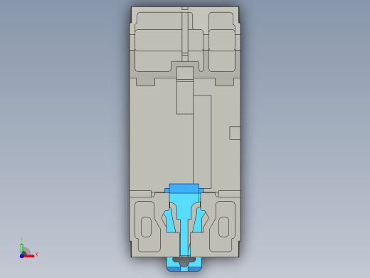 NL1-63 1P&amp;N剩余电流动作断路器三维模型202010前视缩略图