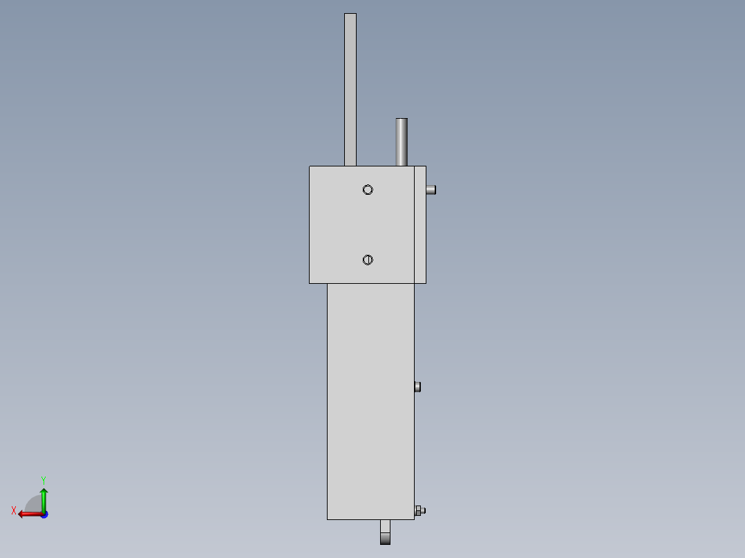 滚轮传送带挡块后视图