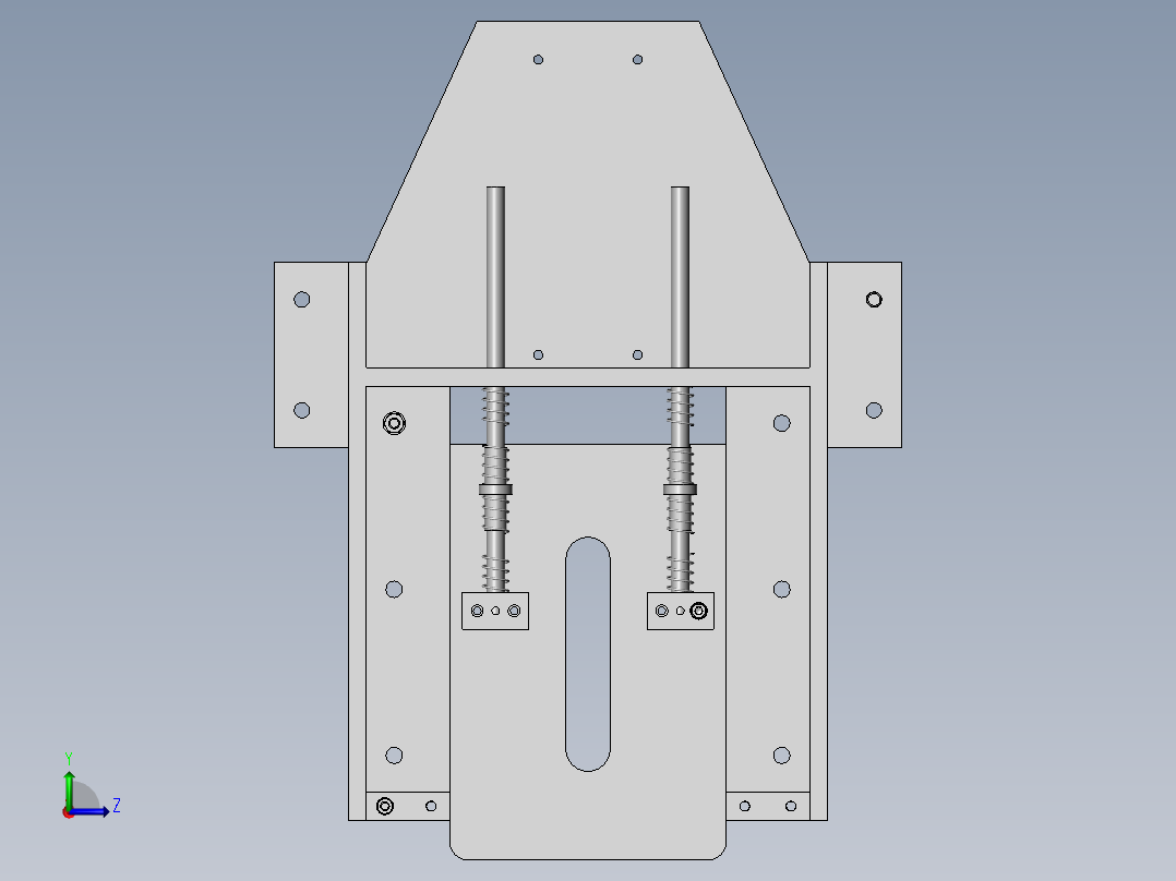滚轮传送带挡块左视图