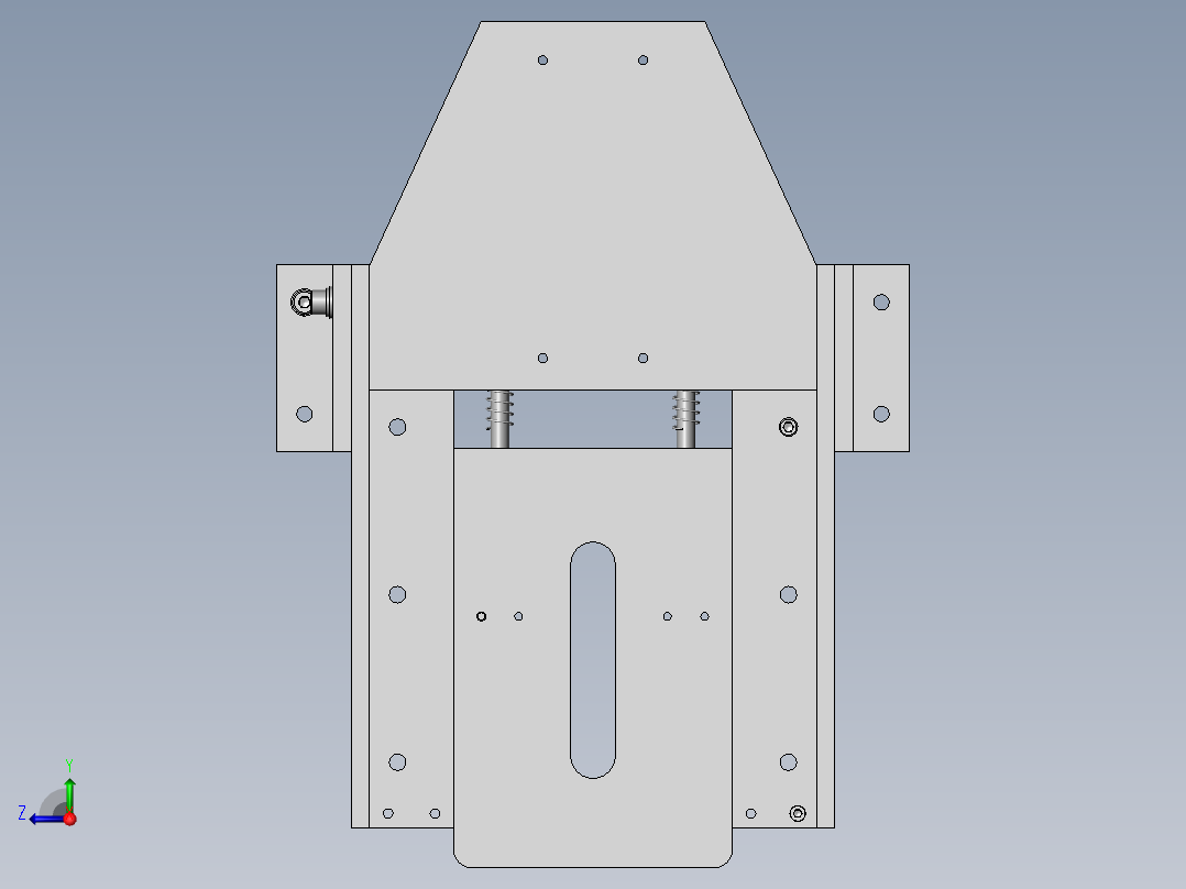 滚轮传送带挡块右视图