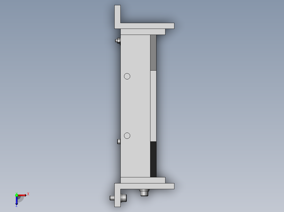滚轮传送带挡块俯视图