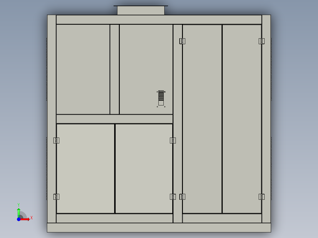 钣金机柜前视图