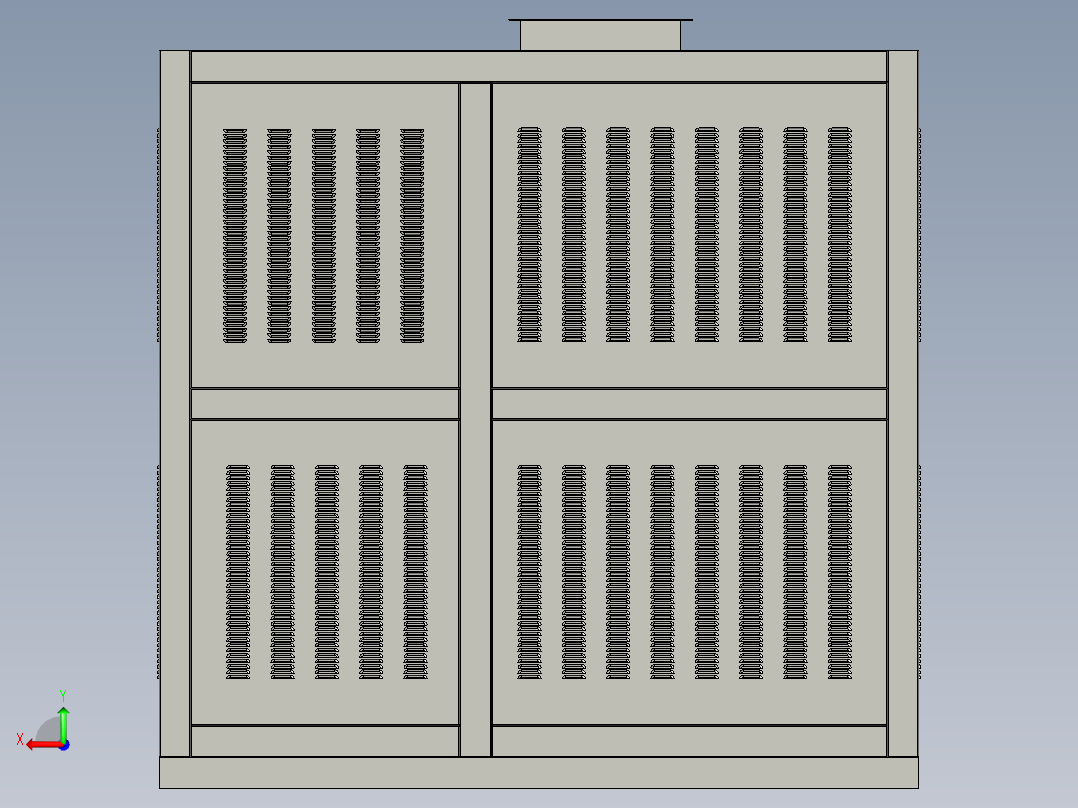 钣金机柜后视图