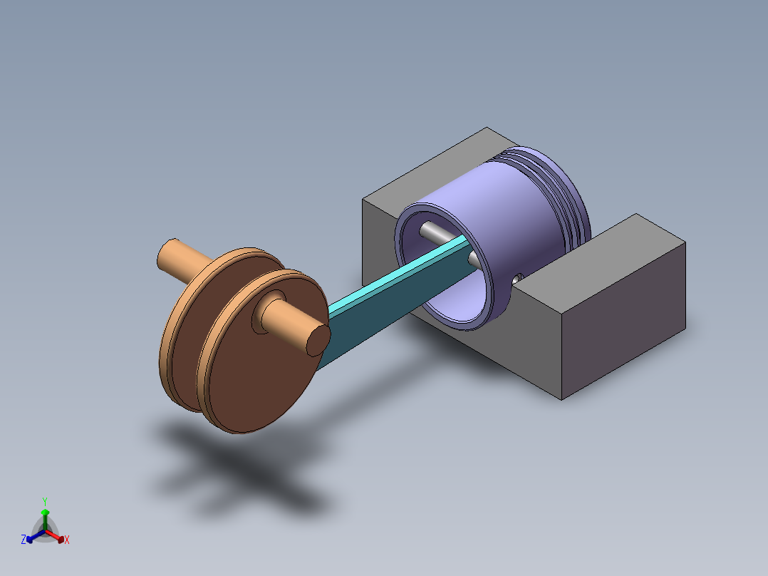 内燃机正等轴测图
