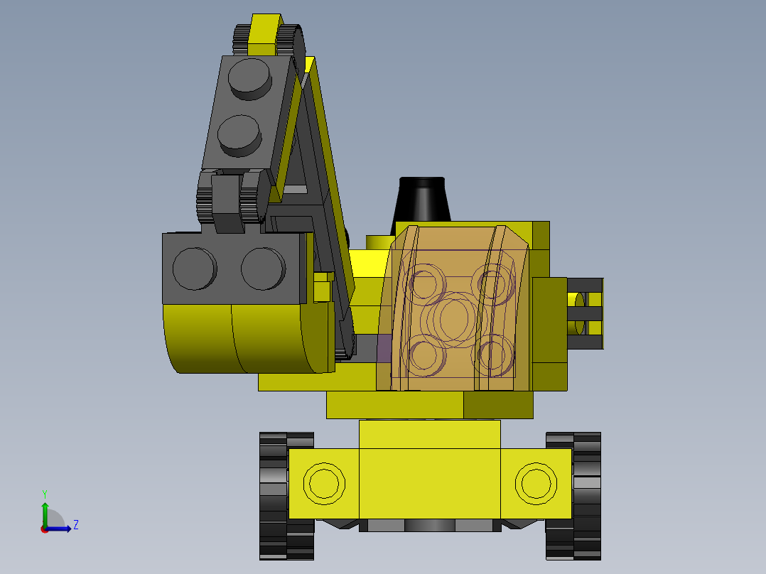 液压式挖掘机左视图
