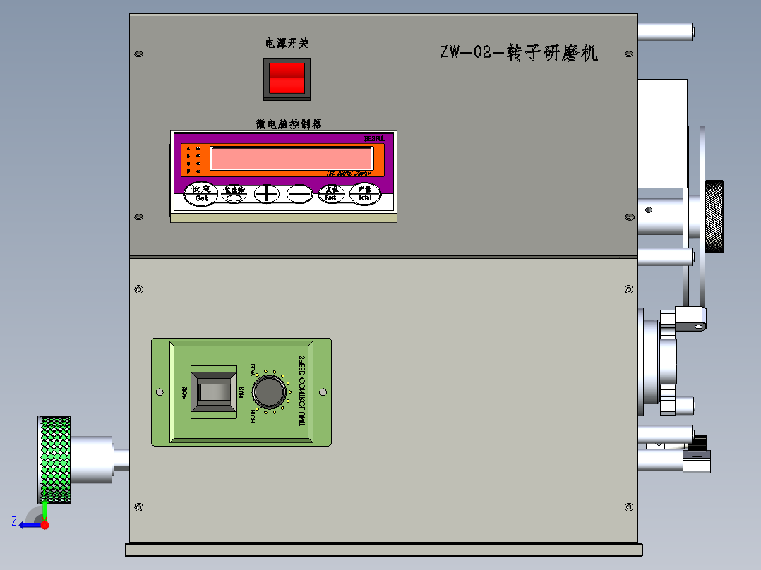 A9_夹头式转子抛光机右视图
