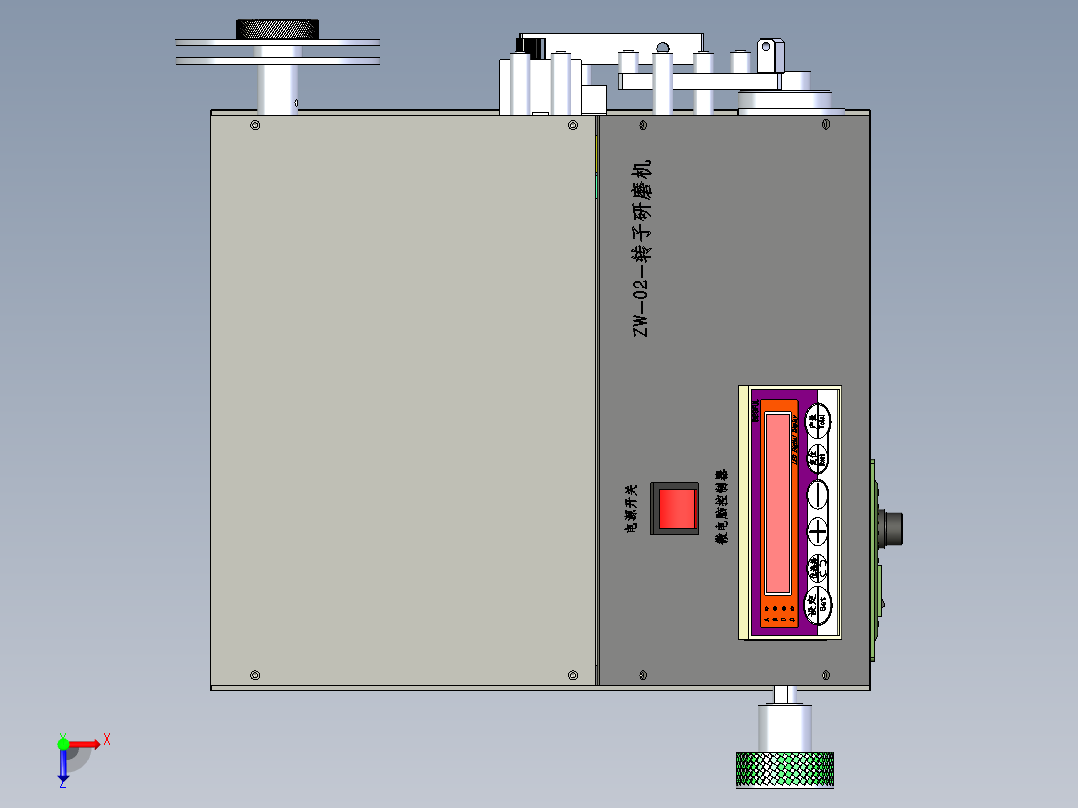 A9_夹头式转子抛光机俯视图
