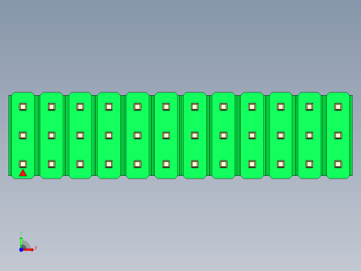 彩色公头100mil（2.54mm）系列-DS1021_green_3x12p_100mil_Type19_rev1.0前视缩略图
