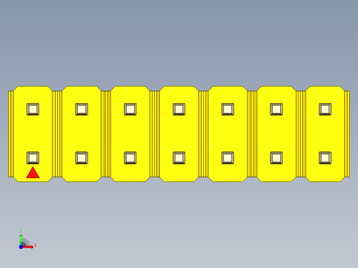 彩色公头100mil（2.54mm）系列-DS1021_yellow_2x07p_100mil_Type5_rev1.0前视缩略图