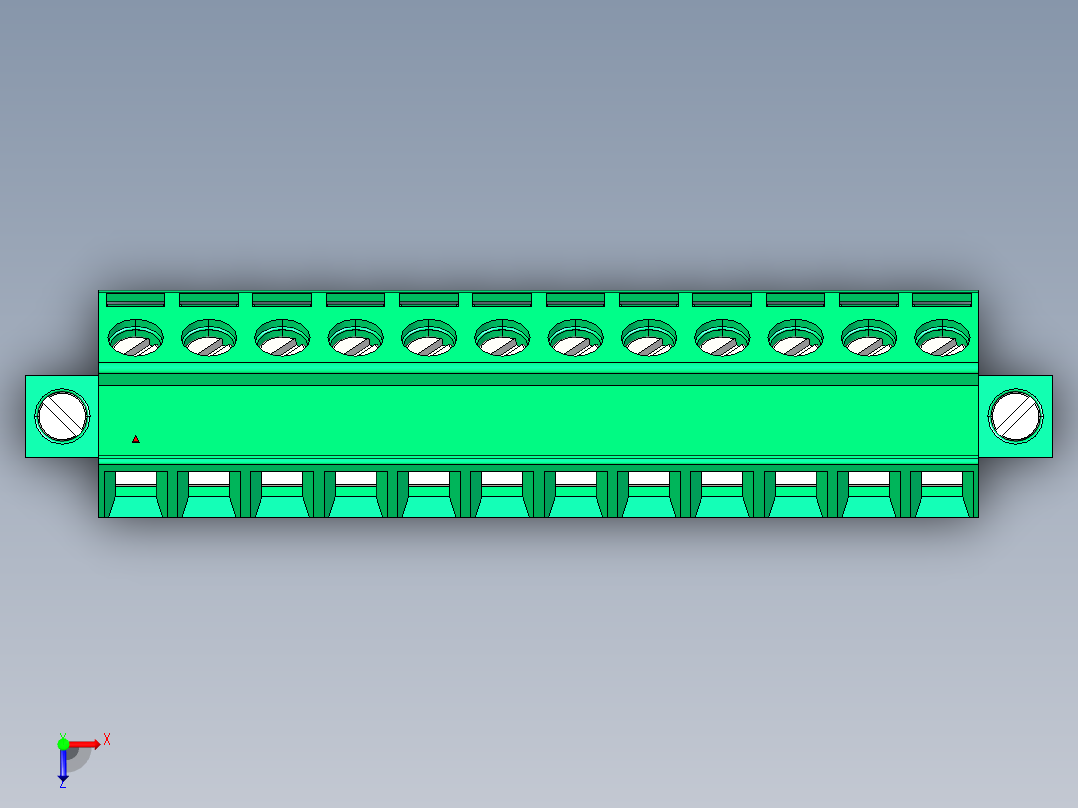 DEGSON 2EDG（M） 系列 5.0mm 螺丝锁紧可插拔接线端子组-2EDGKLM-5.0-12P-14-00AH俯视图
